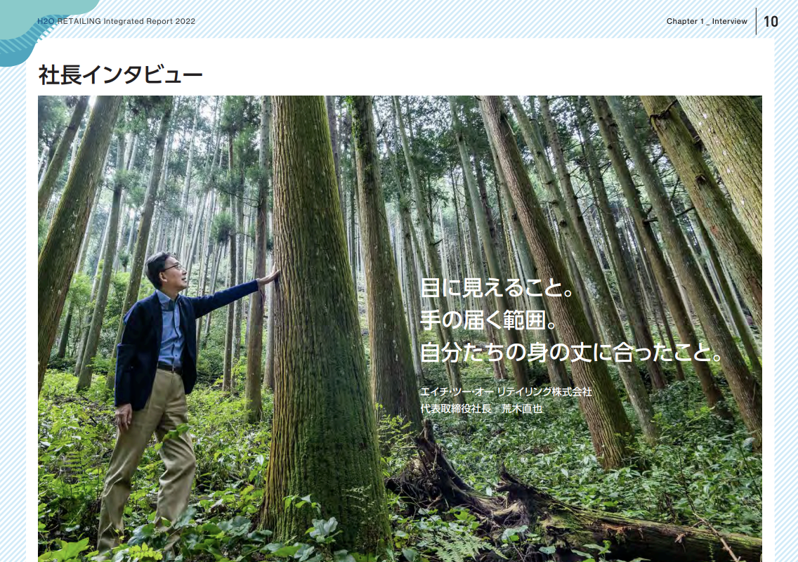H2Oリテイリング（株）統合レポート（社長インタビューを含めた巻頭特集／企画・編集・制作 )